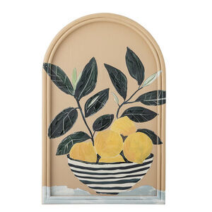 Creative Collection - Limone-illustration med ram, gul, MDF