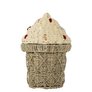 Bloomingville - Cillie Basket m/lock, Nature, Seagrass