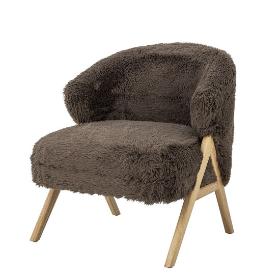 Bloomingville - Camino Lounge Chair, Brun, FSC®100%, Gummiträ
