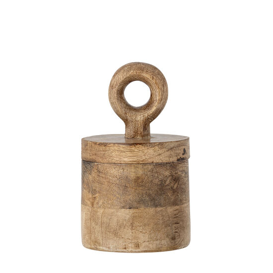 Bloomingville - Nonnie Burk med lock, Nature, FSC®100%, Mango