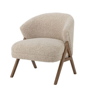Bloomingville - Camino Lounge-fåtölj, Natur, FSC®100%, Gummiträ