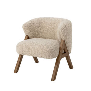 Bloomingville - Camino Lounge Chair, Naturfärgad, FSC®100%, Gummiträ