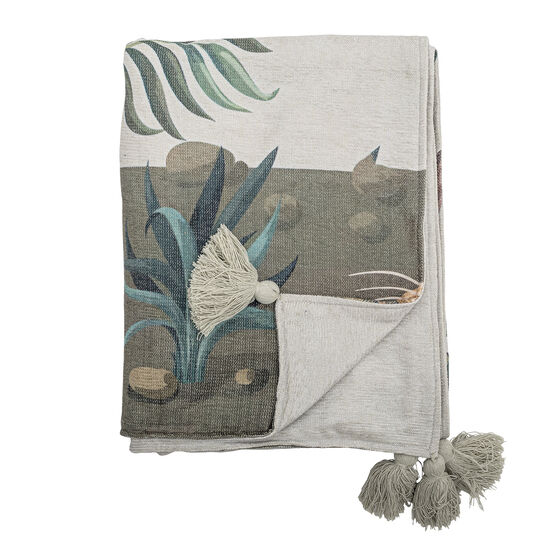 Creative Collection - Påfågelpläd, Grön, Polyester