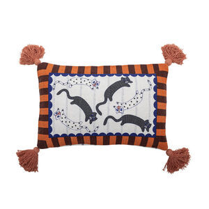 Bloomingville - Missy Kudde, Flerfärgad, Återvunnen Bomull