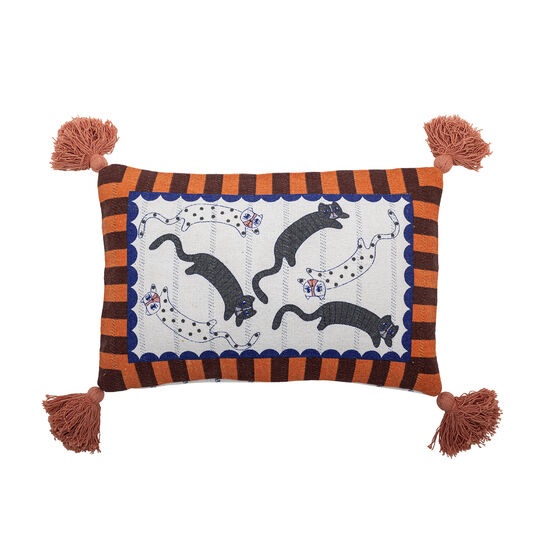 Bloomingville - Missy Kudde, Flerfärgad, Återvunnen Bomull