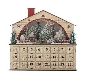 Bloomingville - Melvinkalender med ljus, Natur, Plywood