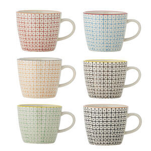 Bloomingville - Carla Mugg, Flerfärgad, Stengods