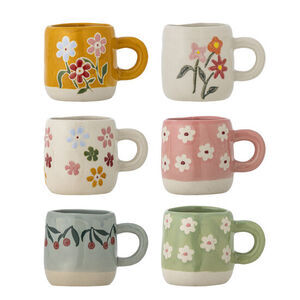 Bloomingville - Millie-mugg, flerpack, flerfärgad, stengods