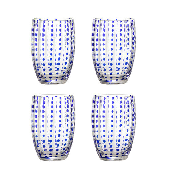 Bloomingville - Brinley dricksglas, blått, glas