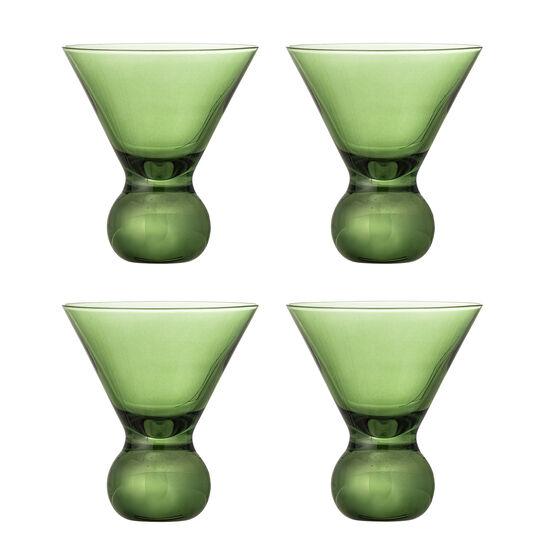 Bloomingville - Corliss Cocktailglas, Grönt, Glas