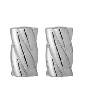 Bloomingville - Silvia Ljusstake, Silver, Stengods
