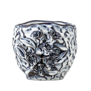 Creative Collection - Malina Blomkrukasskydd, Blå, Stengods