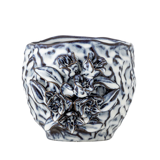 Creative Collection - Malina Blomkrukasskydd, Blå, Stengods