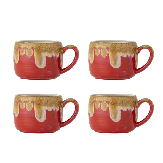Bloomingville - Sheen-mugg, röd, stengods
