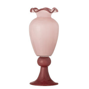 Bloomingville - Frills Vas, Rosa, Glas