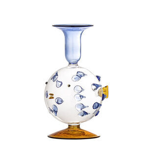 Creative Collection - Phila ljusstake, blå, glas