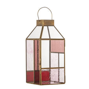 Bloomingville - Drew Lantern, Rosa, Glas