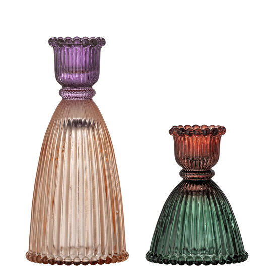 Creative Collection - Shilo ljusstake, flerfärgad, glas