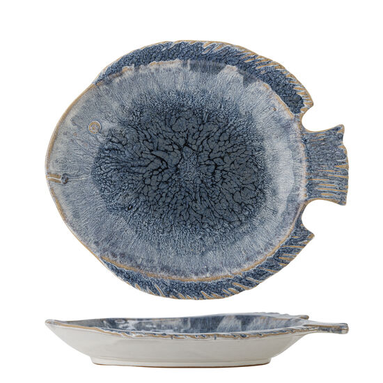 Creative Collection - Fae Serveringsfat, Blå, Stengods