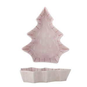 Bloomingville - Shirly Serveringsfat, Rosa, Stengods