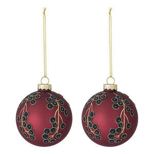 Bloomingville - Camia-ornament, rött, glas