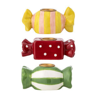 Bloomingville - Leiano ljusstake, flerfärgad, stengods