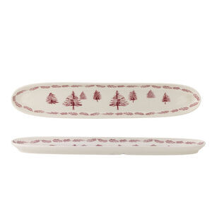 Bloomingville - Wonderland Serveringsfat, Rosa, Stengods