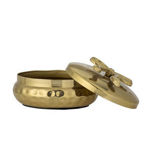 Bloomingville - Meera-burk med lock, guld, metall