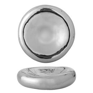 Bloomingville - Shine Skål, Silver, Stengods