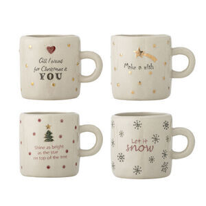 Bloomingville - Christy Cup, Multipack, Natur, Stengods