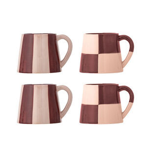 Bloomingville - Floki Mugg, Rosa, Stengods