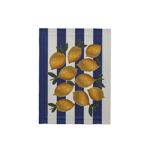 Creative Collection - Limone-illustration med ram, Flerfärgad, Tallträ
