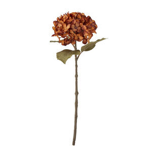 Bloomingville - Hortensia stjälk, orange, konstgjorda blommor