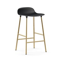 Normann Copenhagen - Form barstol 65 cm - svart/mässing