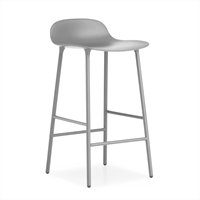 Normann Copenhagen - Form barstol 65 cm - grå/stål