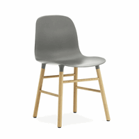 Normann Copenhagen - Form stol - grå/ek