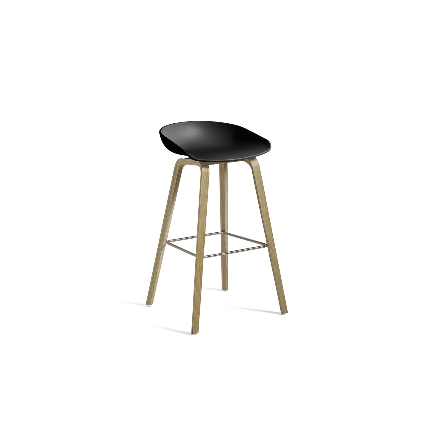 HAY About a Stool 32 barstol hög svartekben HAY About a Stool 32 barstol hög svartekben
