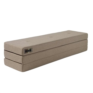 by KlipKlap - KK 3-lags vikbar madrass XL (200cm) - multigrå med grå knappar