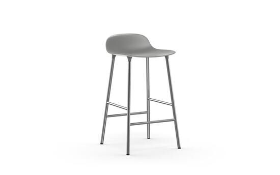 Normann Copenhagen - Form barstol 65 cm - grå/chrome