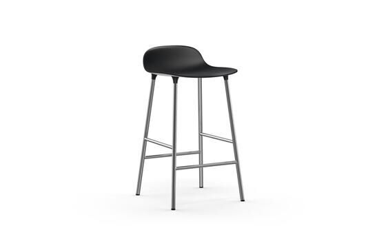 Normann Copenhagen - Form barstol 65 cm - svart/stål