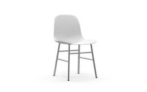 Normann Copenhagen - Form stol - vit/stål
