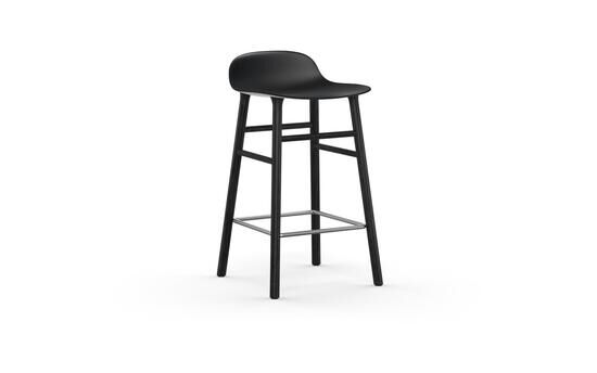 Normann Copenhagen - Form barstol 65 cm - svart/svartbetsad ek